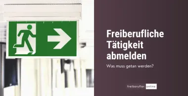 Freiberufliche Tätigkeit abmelden